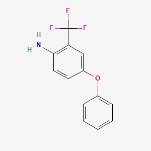 Chemical structure of 4-Phenoxy-2-(Trifluoromethyl)Aniline