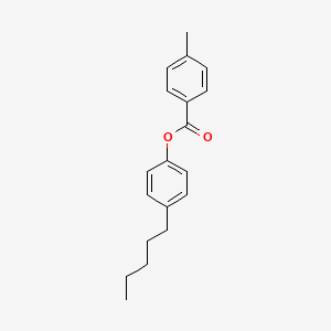 Chemical structure of 4-Pentylphenyl p-toluate