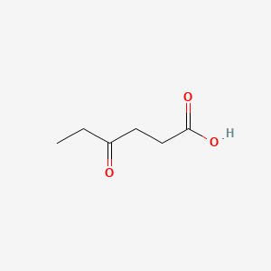 Chemical structure of 4-Oxohexanoic acid