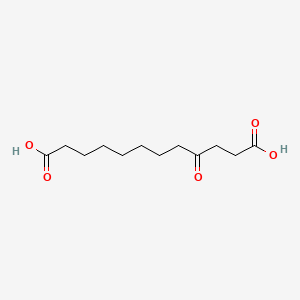 Chemical structure of 4-Oxododecanedioic acid