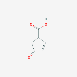 Chemical structure of 4-oxocyclopent-2-enecarboxylicacid