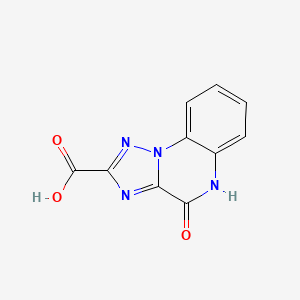 Chemical structure of 4-oxo-4,5-dihydro-[1,2,4]triazolo[1,5-a]quinoxaline-2-carboxylic acid