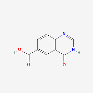 Chemical structure of 4-Oxo-3,4-dihydroquinazoline-6-carboxylic acid