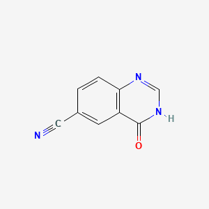 Chemical structure of 4-Hydroxyquinazoline-6-carbonitrile