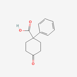Chemical structure of 4-oxo-1-Phenylcyclohexanecarboxylic acid