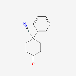 Chemical structure of 4-Oxo-1-phenylcyclohexanenitrile