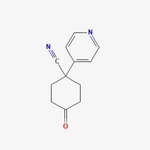 Chemical structure of 4-OXO-1-(4-PYRIDINYL)CYCLOHEXANECARBONITRILE