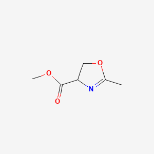 Chemical structure of Methyl 2-methyl-4,5-dihydro-1,3-oxazole-4-carboxylate