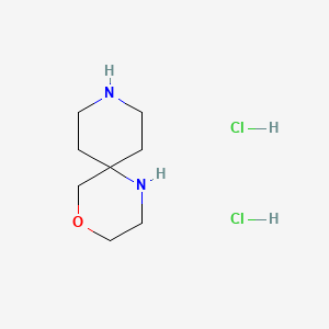 Chemical structure of 4-Oxa-1,9-diazaspiro[5.5]undecane dihydrochloride