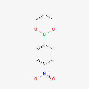 Chemical structure of 4-nitrophenylboronic acid-1,3-propanediol ester