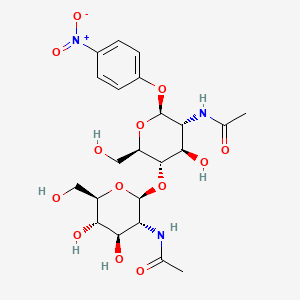 Chemical structure of p-Nitrophenyl-chitobiose