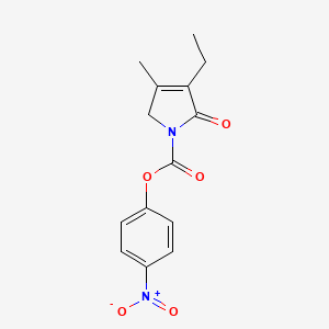 Chemical structure of 4-Nitrophenyl 3-ethyl-4-methyl-2-oxo-2,5-dihydro-1H-pyrrole-1-carboxylate