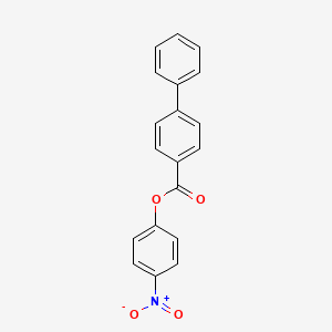 Chemical structure of 4-Nitrophenyl [1,1-biphenyl]-4-carboxylate