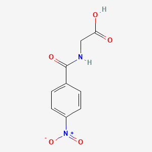 Chemical structure of 4-Nitrohippuric Acid
