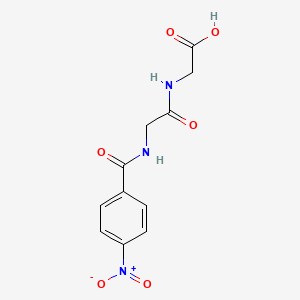 Chemical structure of 4-Nitrobenzoylglycylglycine