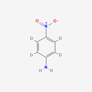 Chemical structure of 4-Nitroaniline-2,3,5,6-D4