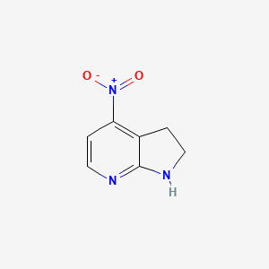 Chemical structure of 4-Nitro-2,3-dihydro-1H-pyrrolo[2,3-b]pyridine