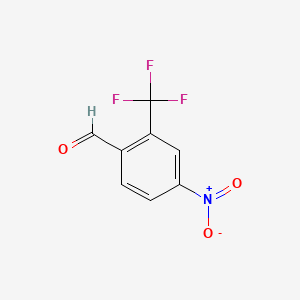Chemical structure of 4-Nitro-2-(trifluoromethyl)benzaldehyde