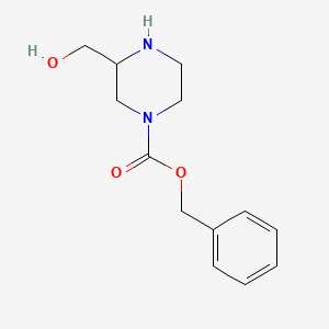 Chemical structure of 4-N-Cbz-(2-Hydroxymethyl)piperazine