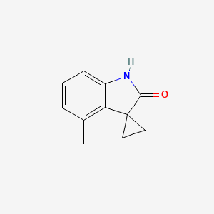 Chemical structure of 4'-METHYLSPIRO[CYCLOPROPANE-1,3'-INDOLIN]-2'-ONE