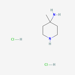 Chemical structure of 4-Methylpiperidin-4-amine dihydrochloride