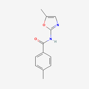 Chemical structure of 4-Methyl-N-(5-methyloxazol-2-yl)benzamide
