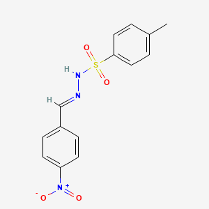 Chemical structure of 4-Methyl-N'-(4-nitrobenzylidene)benzenesulfonohydrazide