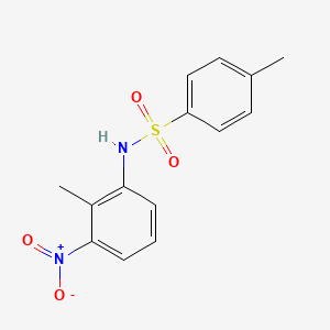 Chemical structure of 4-methyl-N-(2-methyl-3-nitrophenyl)benzenesulfonamide
