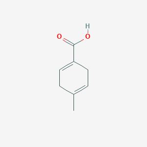 Chemical structure of 4-methylcyclohexa-1,4-diene-1-carboxylic acid