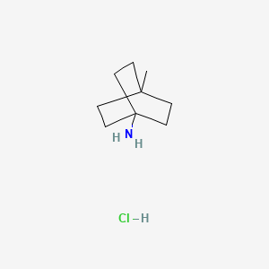 Chemical structure of 4-Methylbicyclo[2.2.2]octan-1-amine hydrochloride