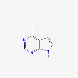 Chemical structure of 4-Methyl-7H-pyrrolo[2,3-d]pyrimidine