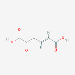 Chemical structure of 4-Methyl-5-oxohex-2-enedioic acid