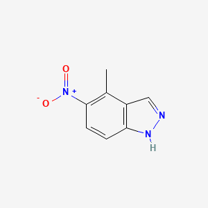 Chemical structure of 4-Methyl-5-nitro-1H-indazole