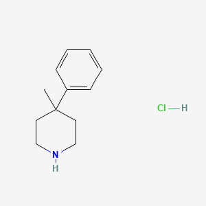Chemical structure of 4-Methyl-4-phenylpiperidine hydrochloride