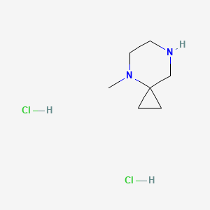 Chemical structure of 4-Methyl-4,7-diazaspiro[2.5]octane dihydrochloride