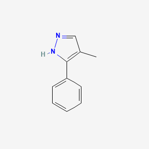 Chemical structure of 4-Methyl-3-phenyl-1H-pyrazole