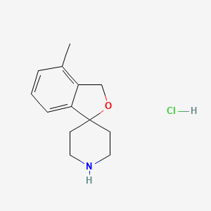 Chemical structure of 4-Methyl-3H-spiro[2-benzofuran-1,4'-piperidine] hydrochloride