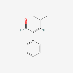 Chemical structure of 4-Methyl-2-phenyl-2-pentenal
