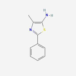 Chemical structure of 4-Methyl-2-phenyl-1,3-thiazol-5-amine