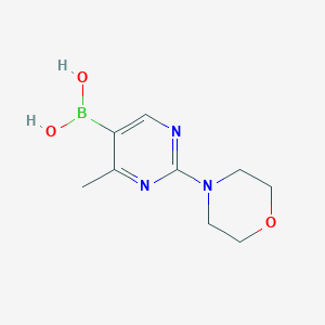 Chemical structure of 4-Methyl-2-morpholinopyrimidine-5-boronic acid