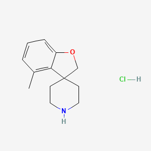 Chemical structure of 4-Methyl-2H-spiro[1-benzofuran-3,4'-piperidine] hydrochloride