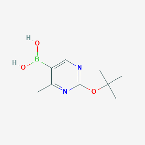 Chemical structure of 4-Methyl-2-(tert-butoxy)pyrimidine-5-boronic acid
