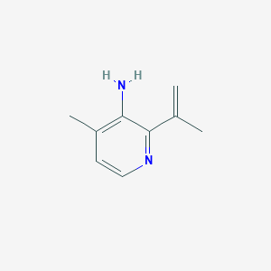 Chemical structure of 4-Methyl-2-(prop-1-en-2-yl)pyridin-3-amine
