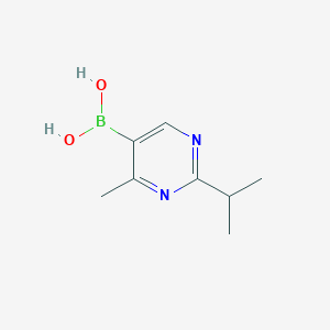 Chemical structure of 4-Methyl-2-(iso-propyl)pyrimidine-5-boronic acid