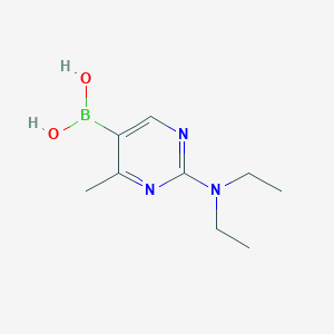 Chemical structure of 4-Methyl-2-(diethylamino)pyrimidine-5-boronic acid