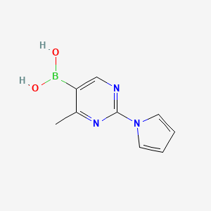 Chemical structure of 4-Methyl-2-(1H-pyrrol-1-yl)pyrimidine-5-boronic acid