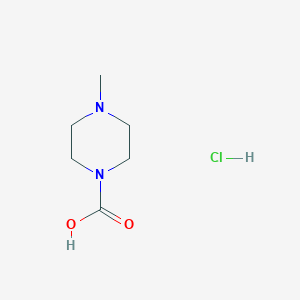 Chemical structure of 4-Methyl-1-piperazinecarboxylic acid hydrochloride