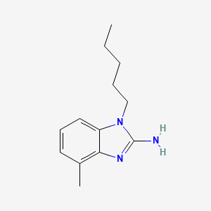 Chemical structure of 4-Methyl-1-pentyl-1H-benzimidazol-2-amine