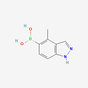 Chemical structure of (4-Methyl-1H-indazol-5-yl)boronic acid