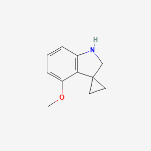 Chemical structure of 4'-METHOXYSPIRO[CYCLOPROPANE-1,3'-INDOLINE]